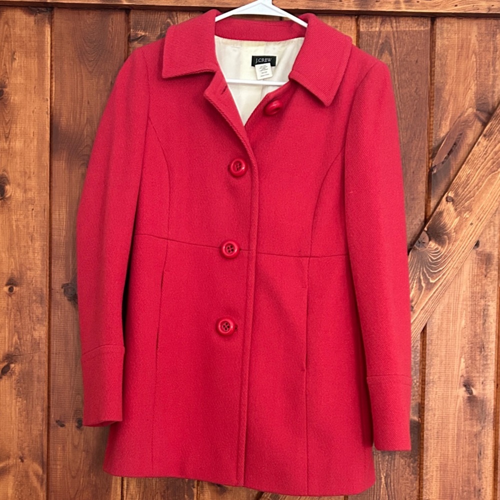 J Crew Factory Size 2 Pink Dress Coat